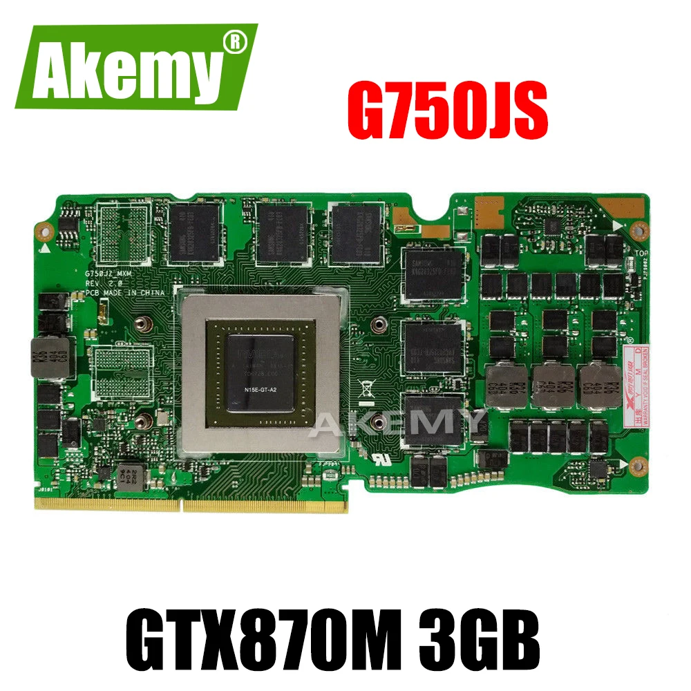 

Видеокарта для For For For For Asus ROG G750J, карта для ноутбука G750Js, N15E-GT-A2, G750JZ, GTX870M, GTX 870 M, 3 ГБ, VGA
