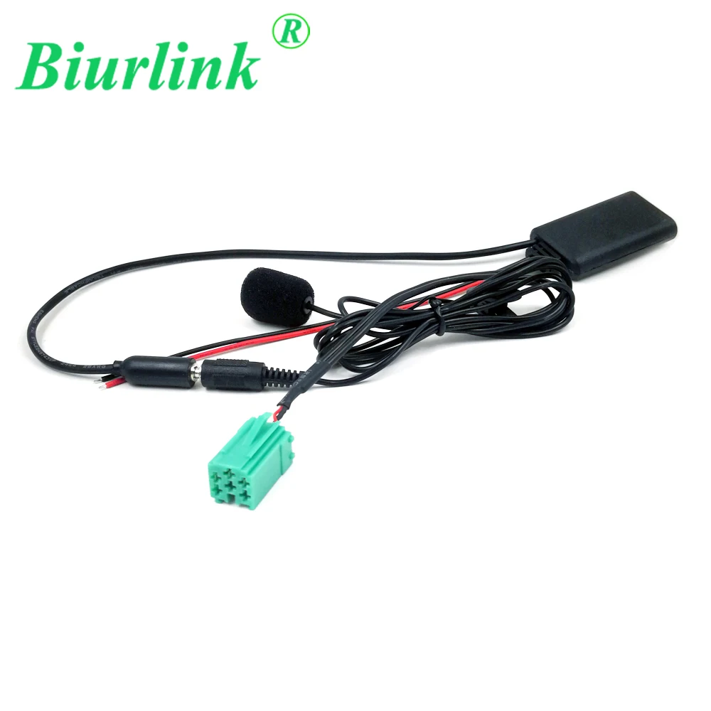 Biurlink Bluetooth 5 0 автомобильный 6 контактный мини ISO AUX IN 3 мм аудио разъем съемный