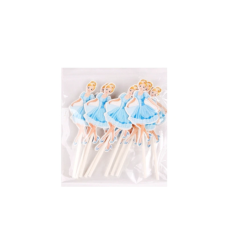 Dancing Girl Cupcake Toppers Cake Decor For Wedding Baby Shower Girls' Birthday Party Supplies | Дом и сад