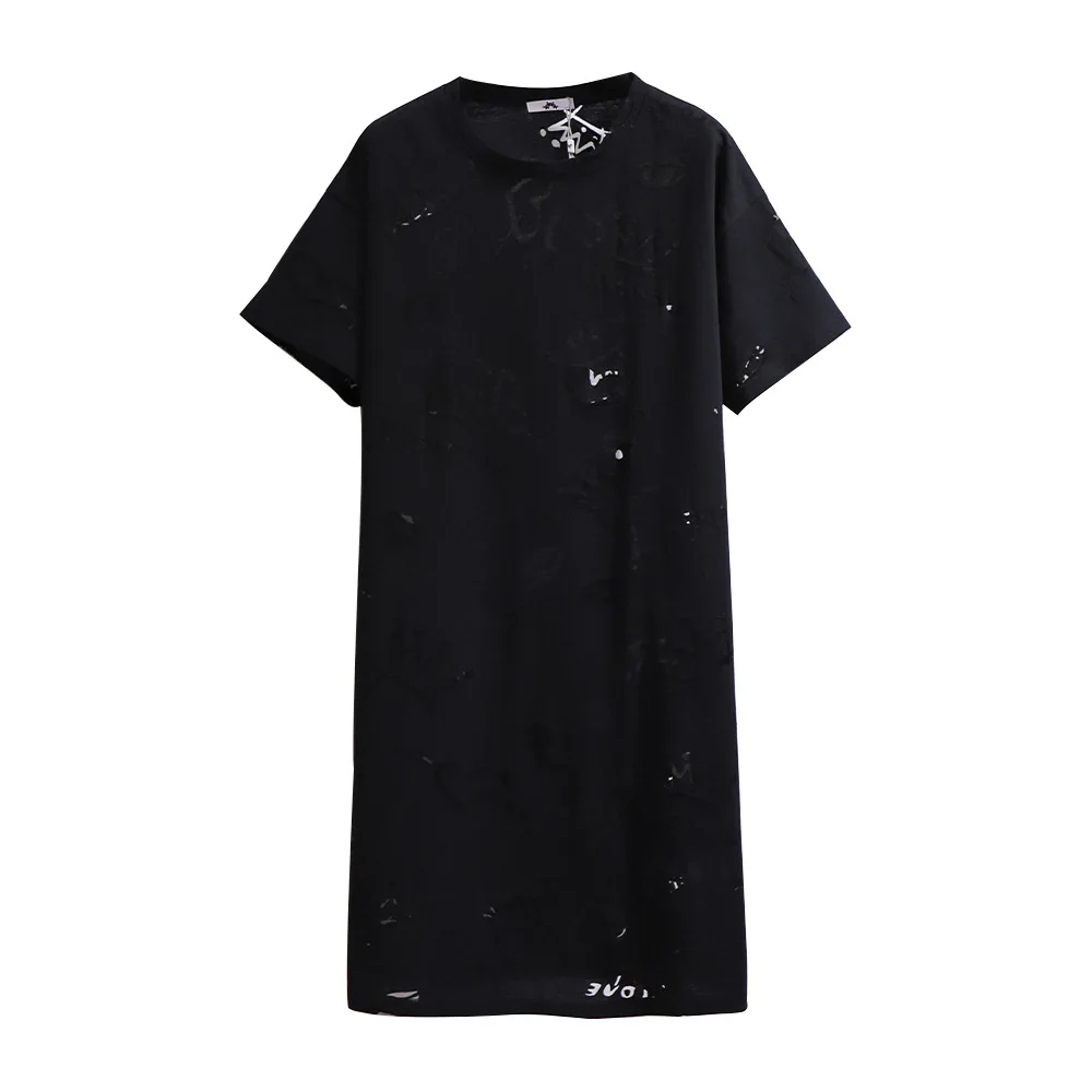 Женская свободная футболка с коротким рукавом черная или розовая Повседневная