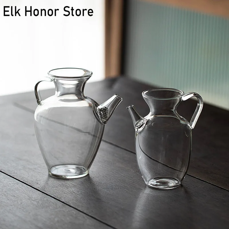 

Большой прозрачный чайник из боросиликатного стекла, 500 мл, термостойкий большой прозрачный чайник, набор для цветочного чая, чайник для Пуэ...