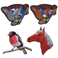 diy army military embroidery iron on flag eagle patch for clothing backpack tactical patches horse birds badges clothes decor