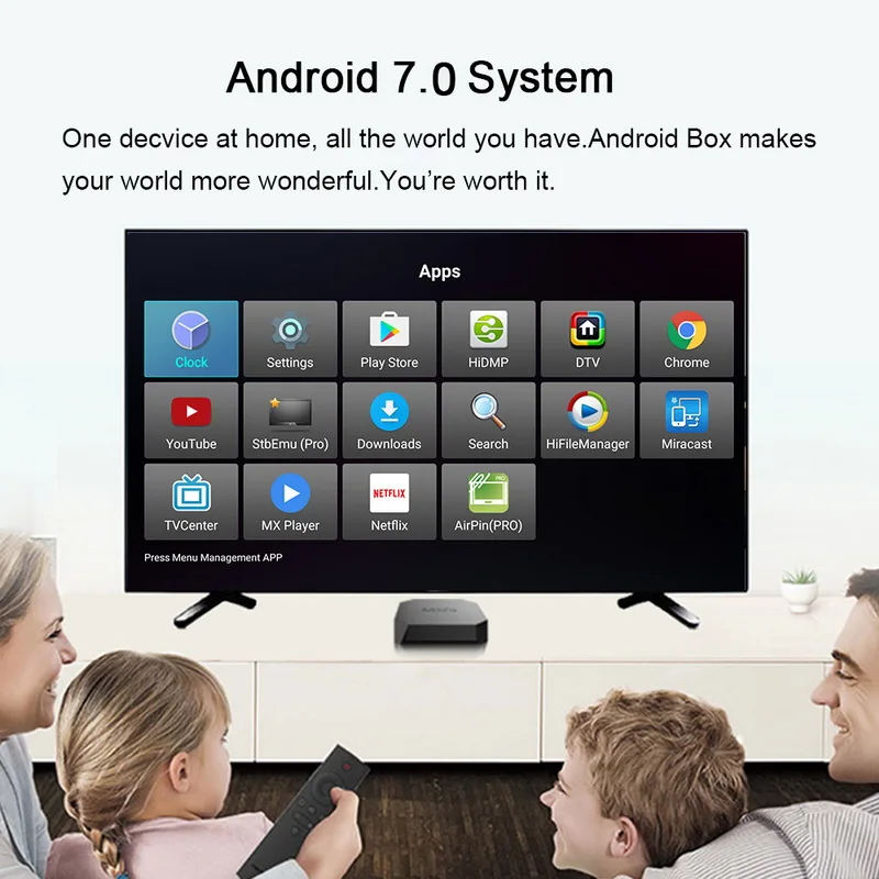 MECOOL K6 ТВ приставка Android 7 0 приемник 2 Гб ОЗУ 16 ПЗУ 4G и 5G WiFi 100 Мбит/с 4K смарт-бокс VP9 BT4.1