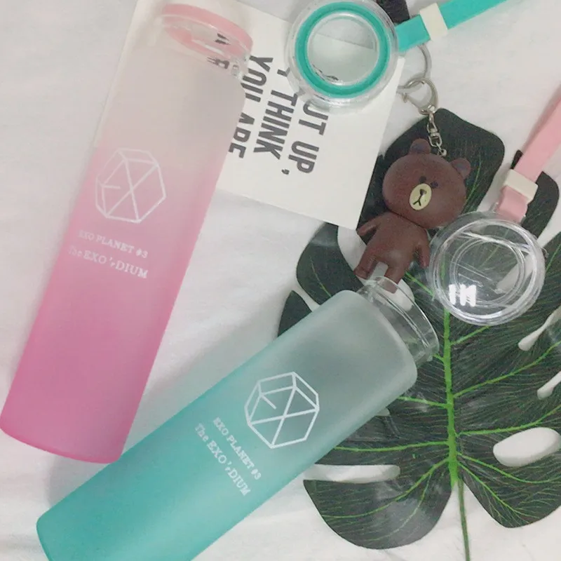301 400 мл кружка из матового стекла EXO XIUMIN Sehun стеклянный выстрел градиентные цвета