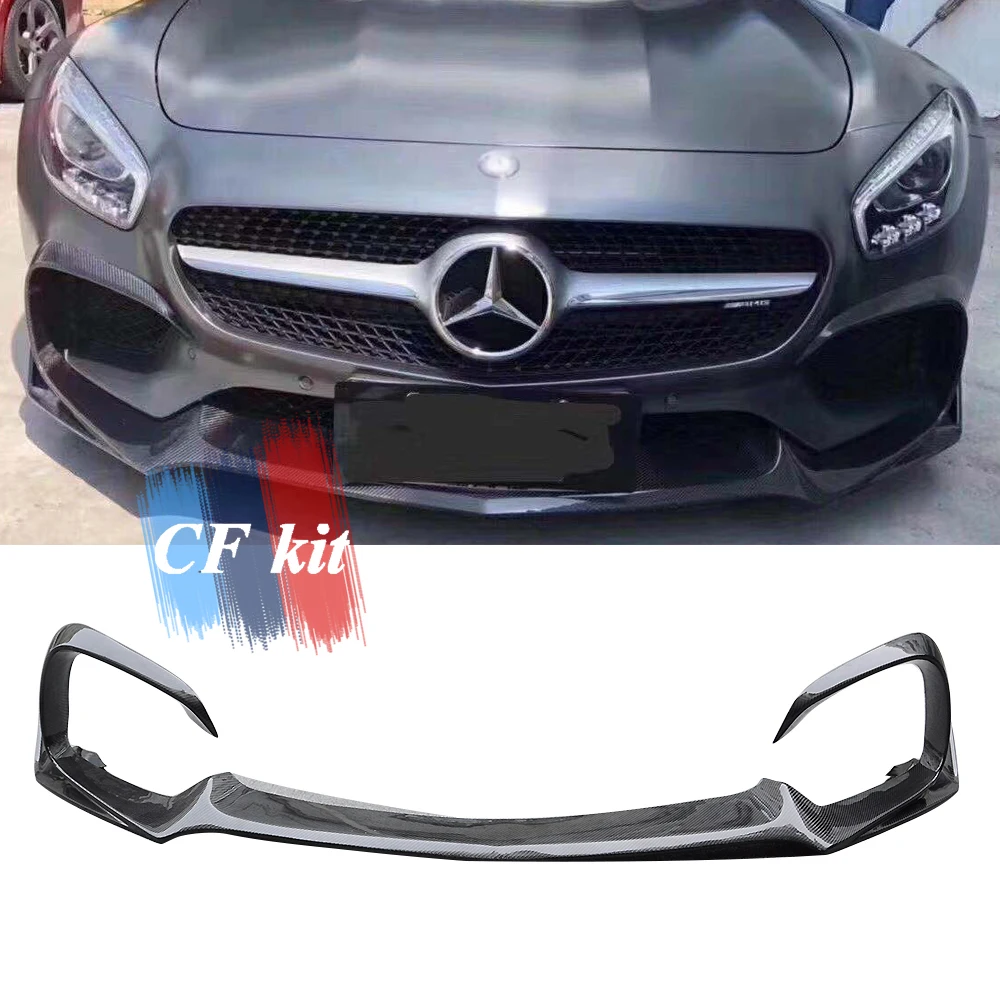 CF комплект углеродного волокна переднего бампера для губ Mercedes Benz C190 AMG GT GTS