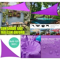 right triangle 300d oxford purple sun sail pool cover sunscreen awning outdoor shade waterproof sail gazebo canopy garden cover