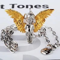 ly vintage thai 925 sterling silver angel shaped unique design lockets necklace decorative pattern retro gifts fine jewelry