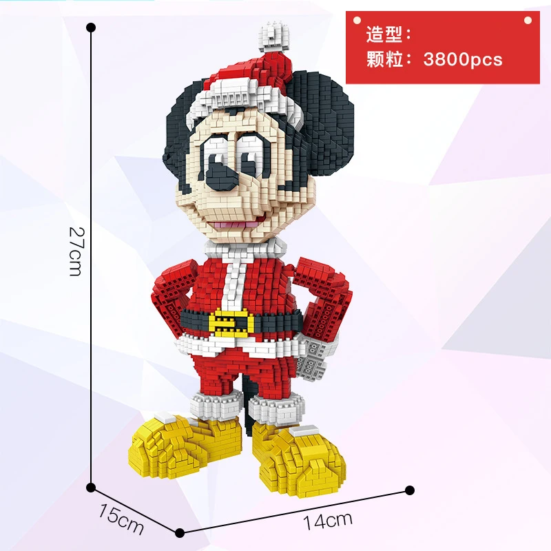 8832-1 no box Donalded утка Мини строительный блок Рождественский подарок Красный Mickeyed Disneying мышь замок аниме алмаз микро кирпич игрушки - Цвет: 8832-1 no box