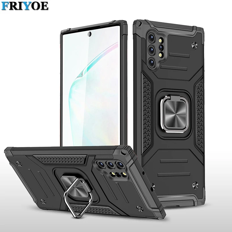 

Back Cover For Samsung Galaxy Note 10 Note10 Plus 5G Ring Kickstand Magnetic Holder Shockproof Case Coque Pouch