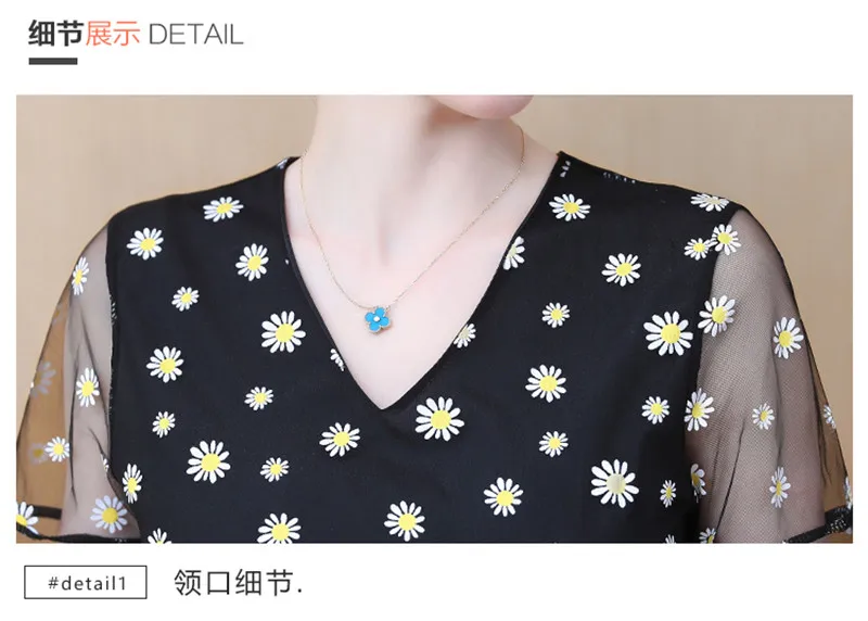 Женское платье с V-образным вырезом асимметричное Сетчатое большого размера в