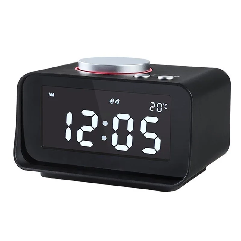 Fm Radio Loud Alarm Clock For Heavy Sleepers With Dual Alarm
