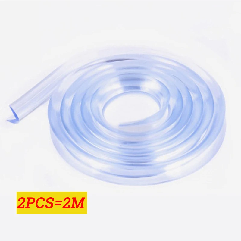 

2M Transparent Table Edge Furniture Guard Corner Protectors Bumper Strip with Double-Sided Tape for Cabinets, Tables, Drawers