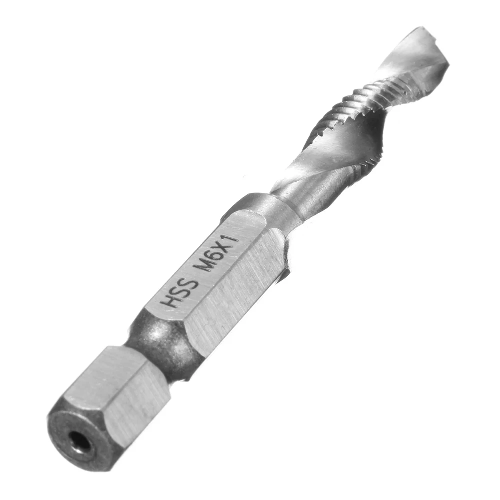

6pcs Practical Multi-functional HSS M3/4/5/6/8/10 Twist Drill Bits Set Hex Shank Bit Durable Drilling Power Tools