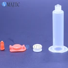 Бесплатная доставка 30cc 30 мл прозрачные клеевые пневматические наборы шприцов для дозирования с бочкой, поршнем, торцевой крышкой, наконечникомпробкой 500 комплектов
