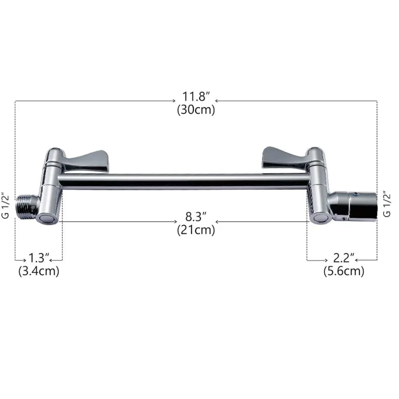 

Shower Top Spray Connection Adjustable Elbow Shower Arm Kitchen Scaffold with Teeth Large Handle Extension Extension Rod