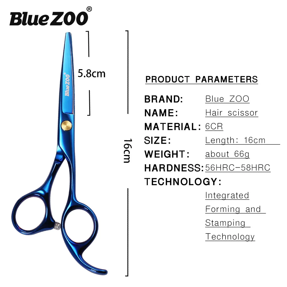 

Three-color Optional Hairdressing Flat-cutting Scissors with Holster 5.5 Inch Professional Styling Tool Barber Accessories
