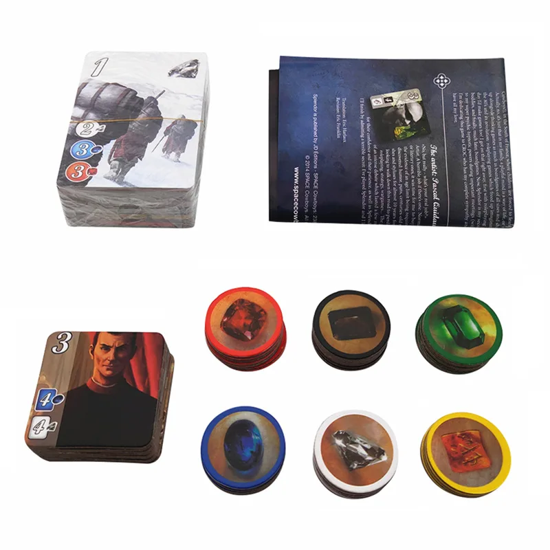 Splendor настольная игра полная английская версия картонная коробка вложения и