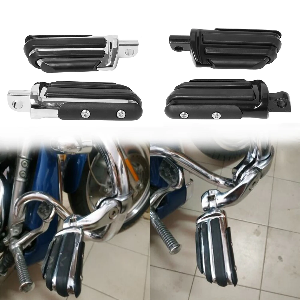 

2PCS Motorcycle Rubber Male Mount Foot Pegs Footrest Footpegs For Harley Davidson Sportster Iron Touring Custom Dyna Softail