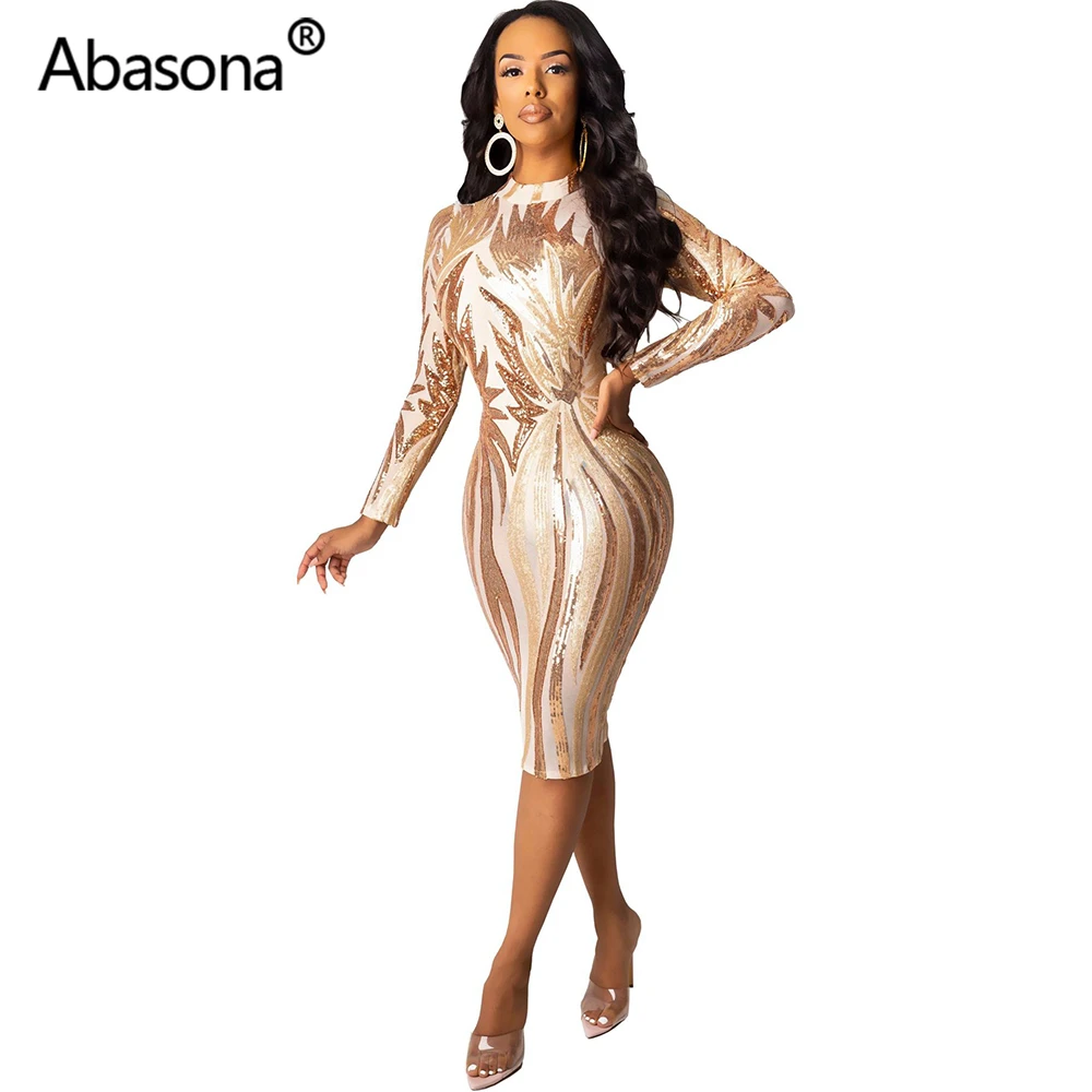 Abasona, осенне-зимнее женское сексуальное облегающее платье с длинным рукавом и геометрическим рисунком,, прозрачные сетчатые обтягивающие платья с блестками, вечерние платья для ночного клуба