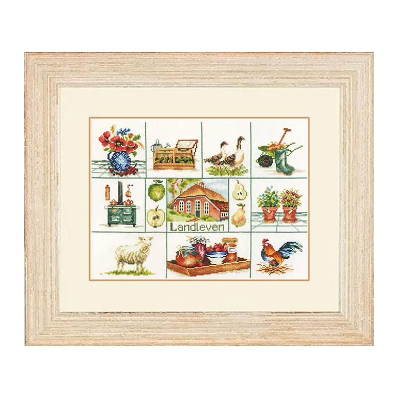 

Набор для вышивки крестиком Fishxx, точная печать C1515, ферма, пасторальная коллекция, картины для украшения дома