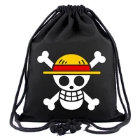 one piece shukou childrens backpack anime luffy luo drawstring drawstring pocket backpack large capacity holiday gifts