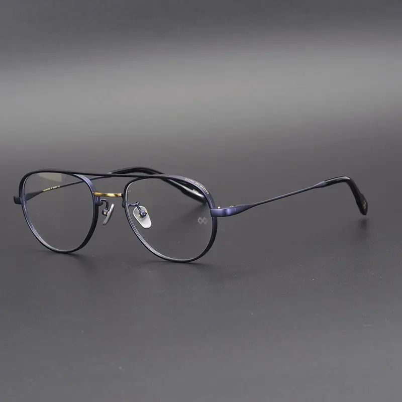 Японская коллекция чистые титановые рандомные винтажные мужские очки Простые