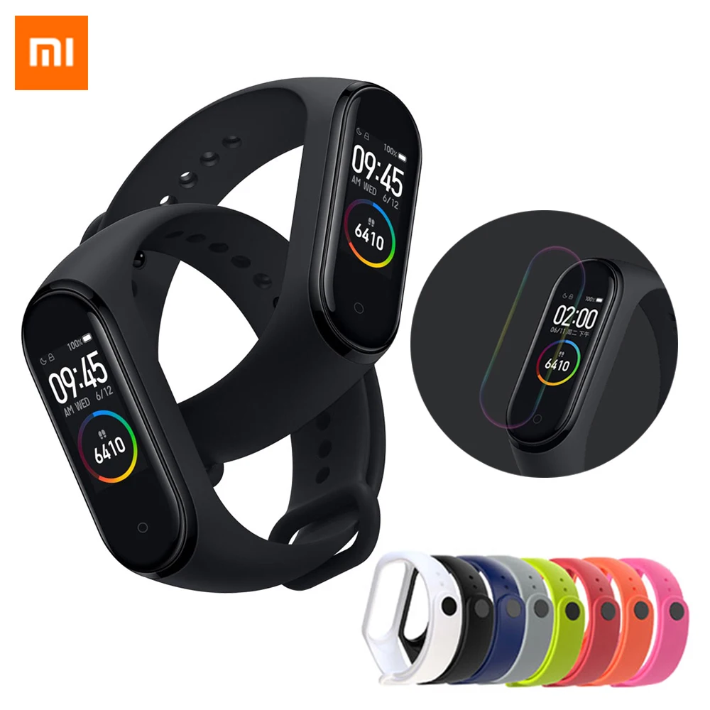 2019 Xiaomi Mi Band 4 Умные часы цветной экран Bluetooth 5.0 Смарт браслет Фитнес сердечный ритм
