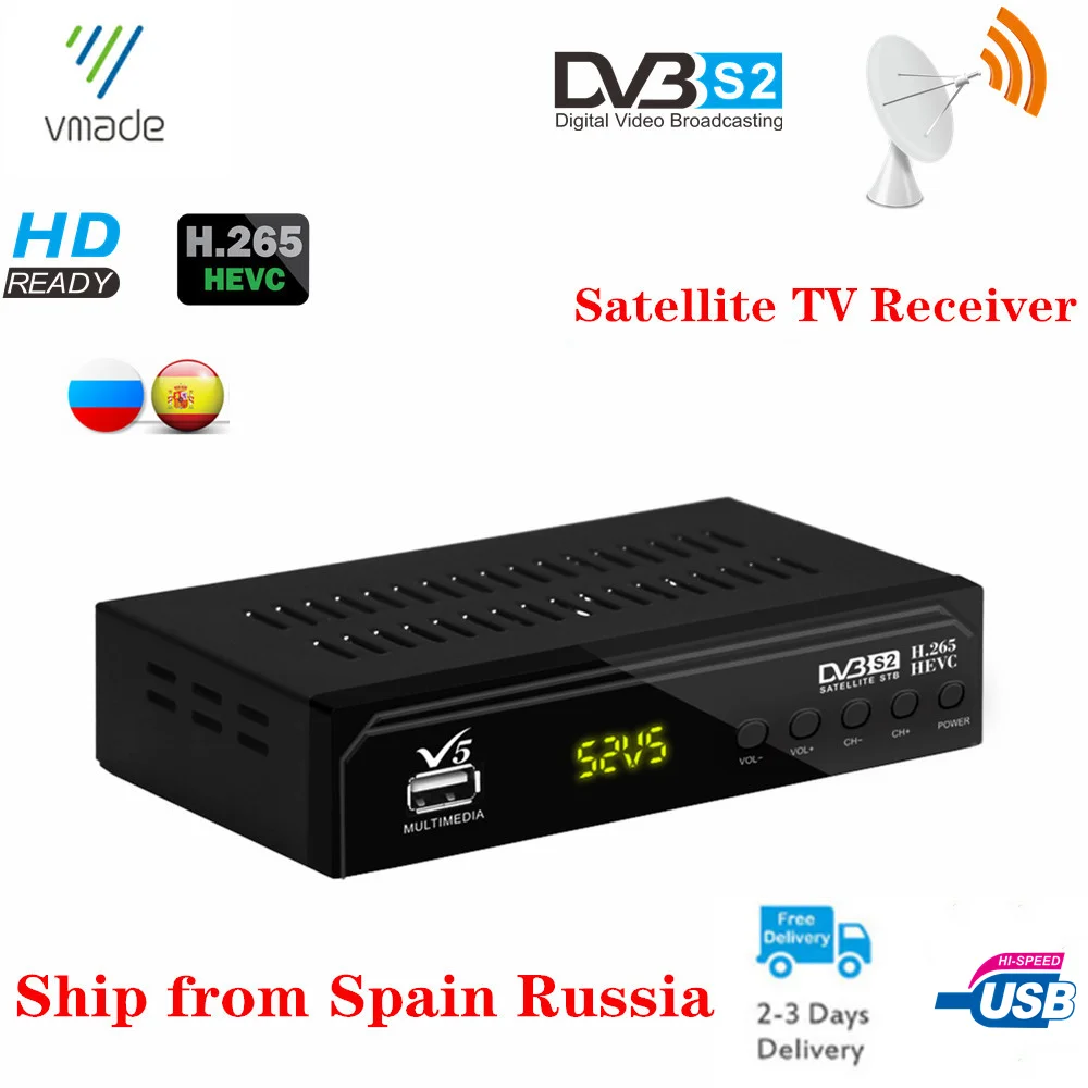 Vmade Mini DVB S2 WiFi приемник спутниковый декодер H.265/HEVC Цифровой ТВ тюнер Europe CS Bisskey Youtube