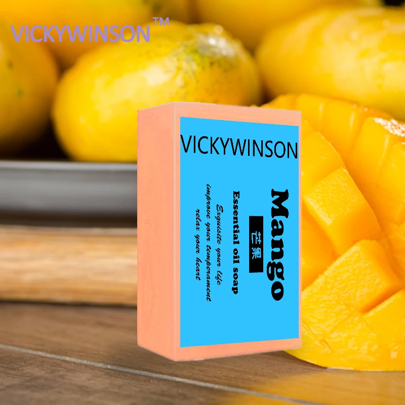 

Mango soap 50g Making Natural Mango Handmade Soap Gentle Cleansing Moisturizing Face Care Bath Essential Oil