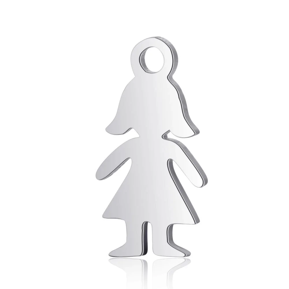 10 шт полированная настоящая нержавеющая сталь маленькие подвески для мальчиков