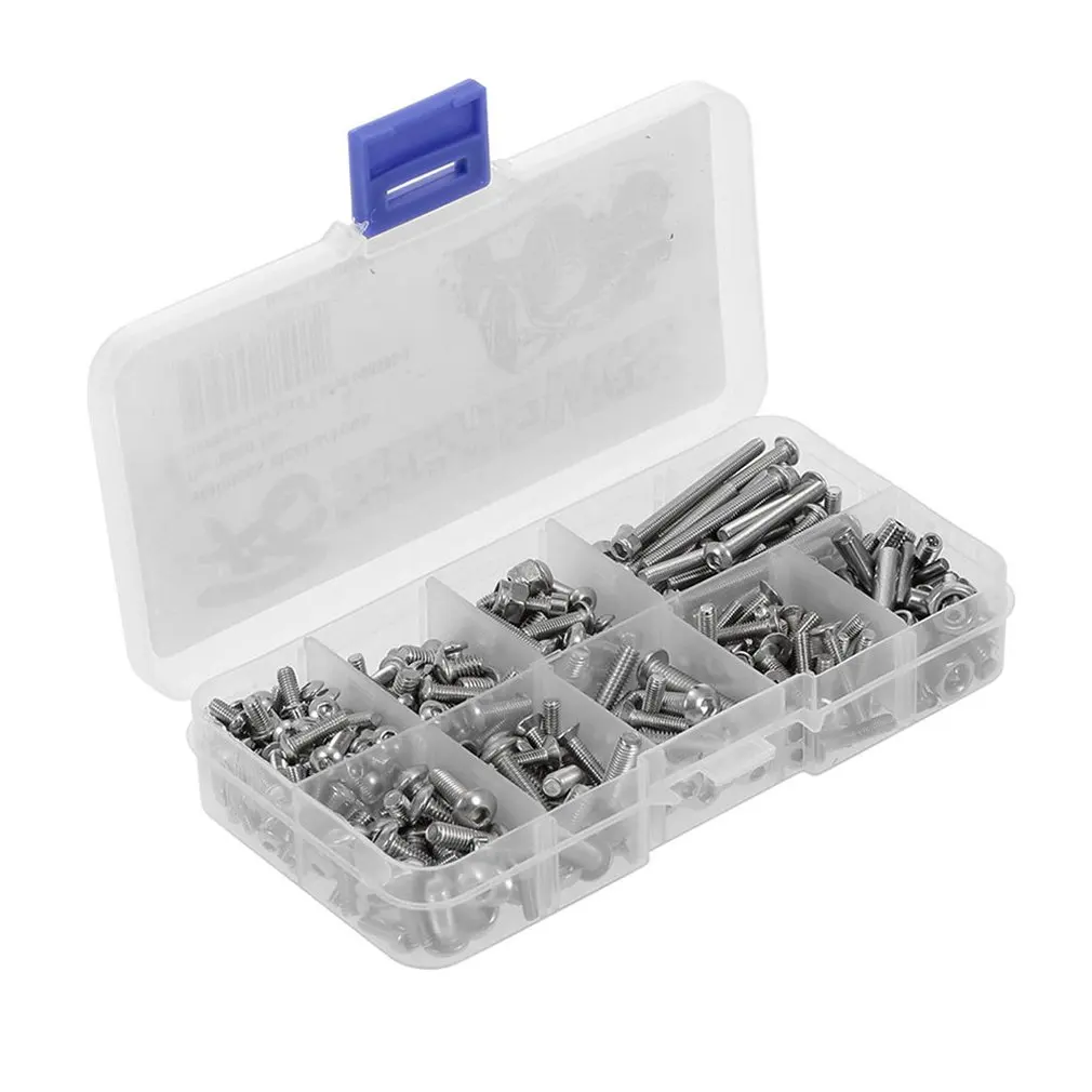 

RC Stainless Steel Screws Kit With Plastic Case Sleeve For SCX10 II RC Car Truck Off Road Repair Accessories