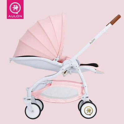 pink Aulon рассказывает Детские коляски солнцезащитным козырьком, светильник 4runner подвеска Складная коляска для ребенка коляска детское транспортное средство - Цвет: pink