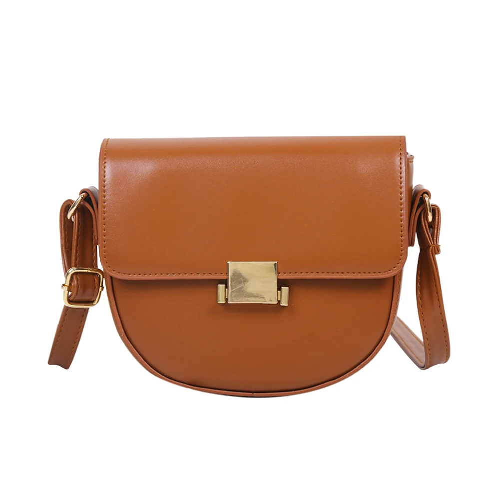 

Purse Fashion Exquisite Shopping Bag Autumn Daily Shoulder Totes Solid PU Leather Women Messenger Saddle Bags