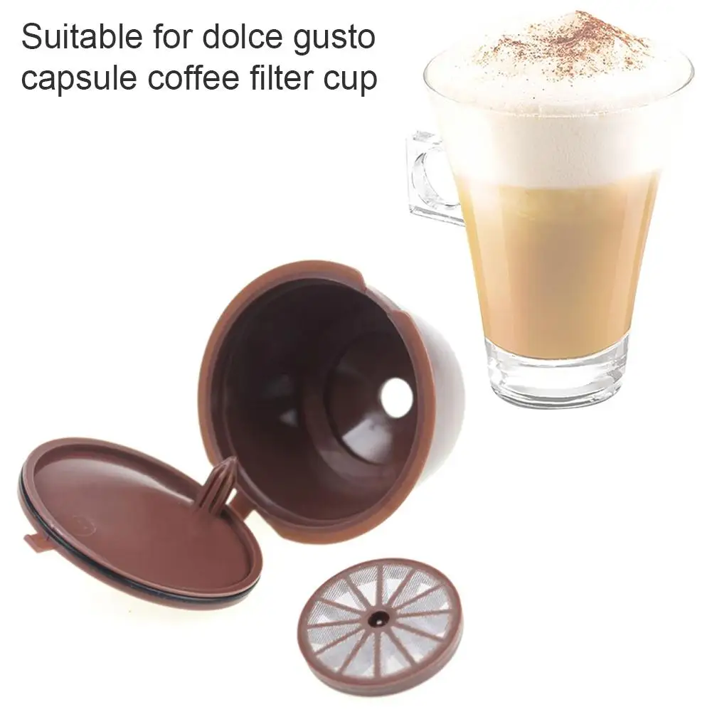 

5PCS Coffee Machine Reusable Capsule Coffee Cup Filter For Nescafe Refillable Coffee Cup Holder Pod Strainer for Dolce Gusto