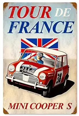 

Metal Signs Retro Mini Cooper 8 x 12 Inch Pub Beer Bar Poster Man Cave Indoor Coffee Garage Tin Sign Wall Decor