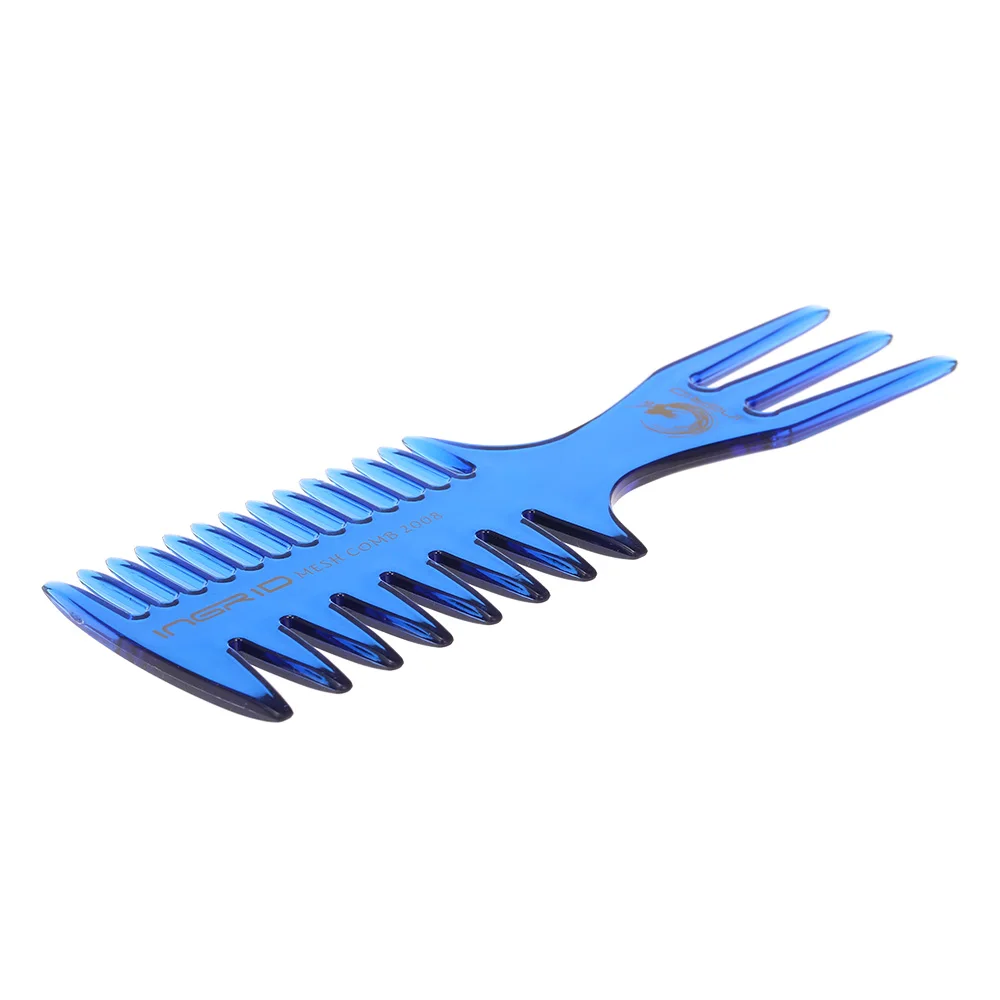 Профессиональный трёхсторонний гребень для волос вставка афро широкий зуб масло