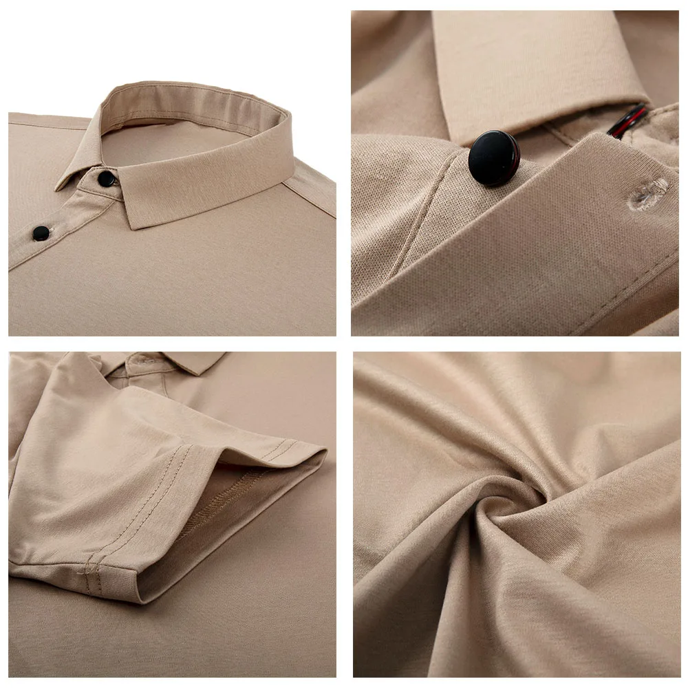 

Brand High Quality Summer Classic Pure Color Casual Short Sleeve 100% Cotton Men Soft Cool Clothing