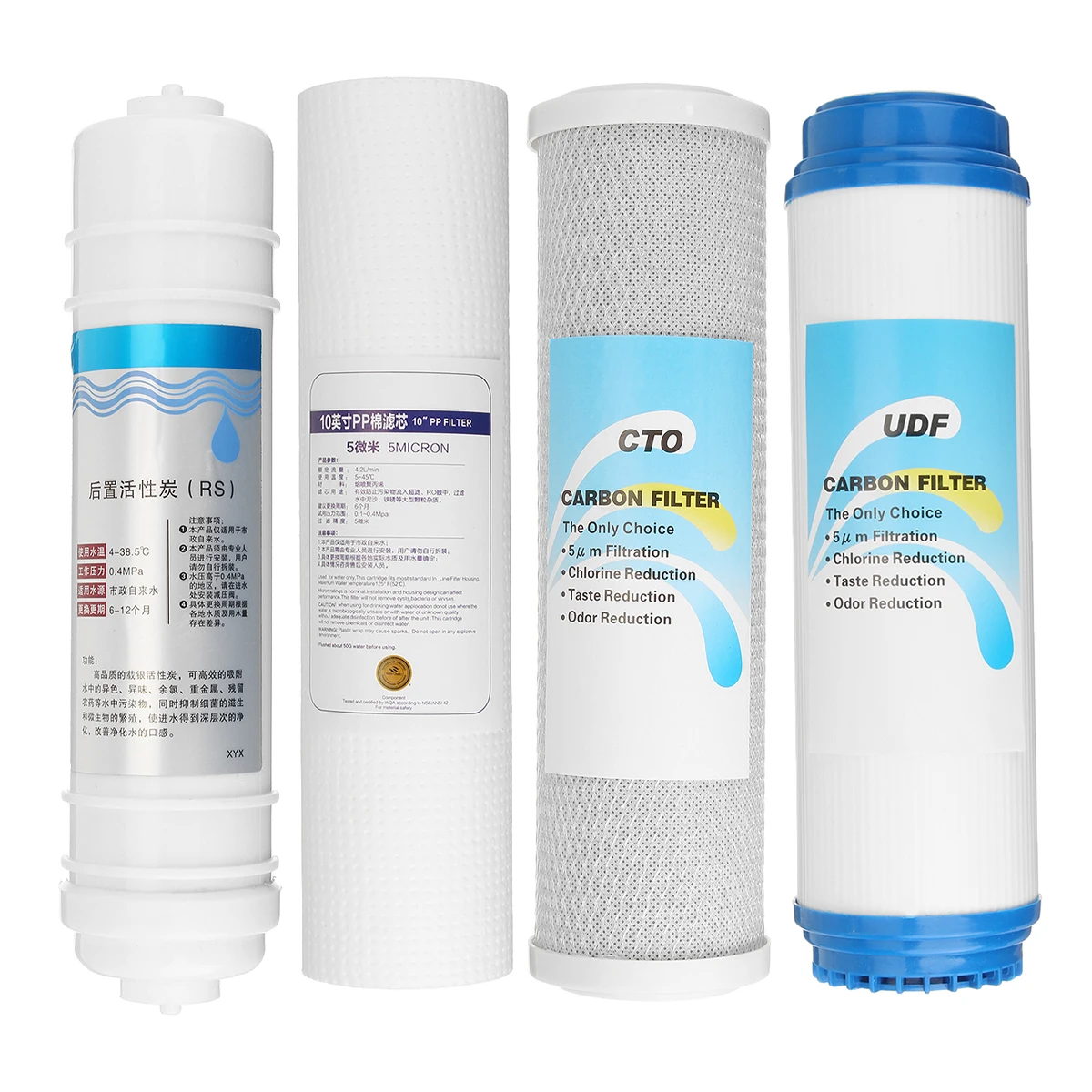 

4Pcs Replacement Water Filter Set Reverse Osmosis Systems Water Purifier Set