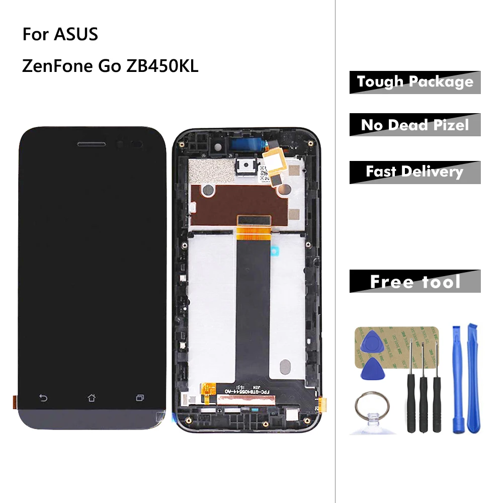 ЖК-дисплей для ASUS ZenFone Go ZB450KL X009D X009DB сенсорный экран дигитайзер запасная панель