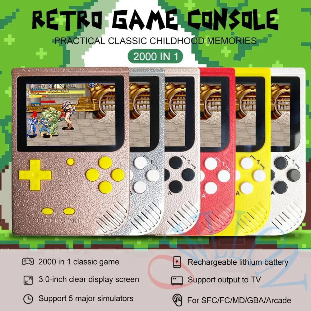 Coolbaby RS 69 3 дюймовая портативная игровая консоль 8 ГБ встроенная 2000 Классическая