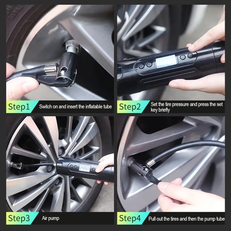 Велосипедный насос Многофункциональный беспроводной умный автомобильный