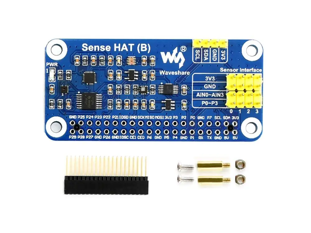 Плата Waveshare Sense HAT (B) для Raspberry Pi встроенные несколько мощных датчиков поддержка