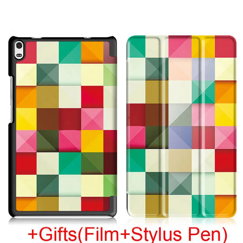 HLF Slim Magnetic Folding Case Cover for Lenovo Tab4 tab 4 8 plus tb-8704X TB-8704F/N Tablet Protective Cover+Film+Stylus Pen - Цвет: HLF