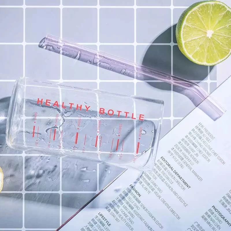 Стеклянная мерная чашка 300 мл термостойкая кружка для кофе и молока завтрака с