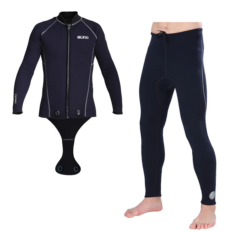 

Men's Wetsuit shirt & pants 3mm Neoprene Wetsuits Long Sleeve Wetsuits Top Bottom Two Piece Dive Suits for Scuba Diving Surf