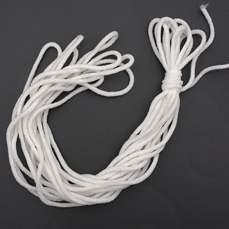 Круглый эластичный шнур 3 мм из мягкого хлопка для маски лица бисера браслета