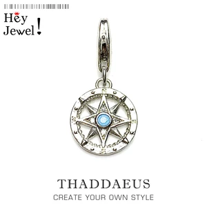 Шарм Подвеска компас, 2019 брендовые ювелирные изделия в европейском стиле для женщин и мужчин, модный подарок, браслет из стерлингового серебра 925 пробы