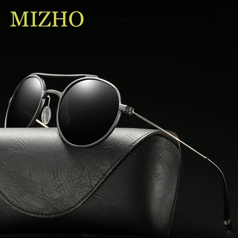 

MIZHO 2022 Retro Aluminum Sunglasses Polarized Vintage Eyewear Accessories Women Steampunk Quality Sunglasses Men Round Driving