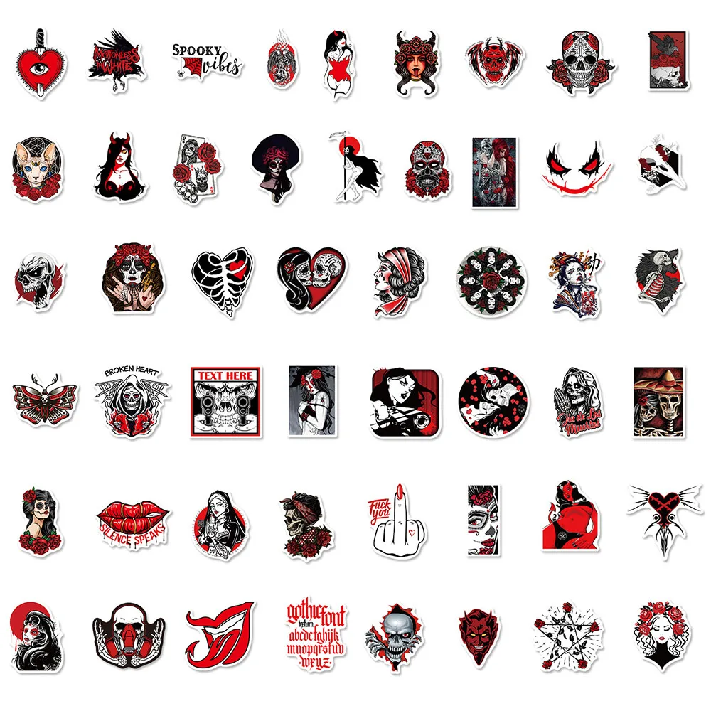 103050pcs punk horror gothic graffiti stickers kids toy decals laptop phone luggage skateboard car cool waterproof sticker free global shipping
