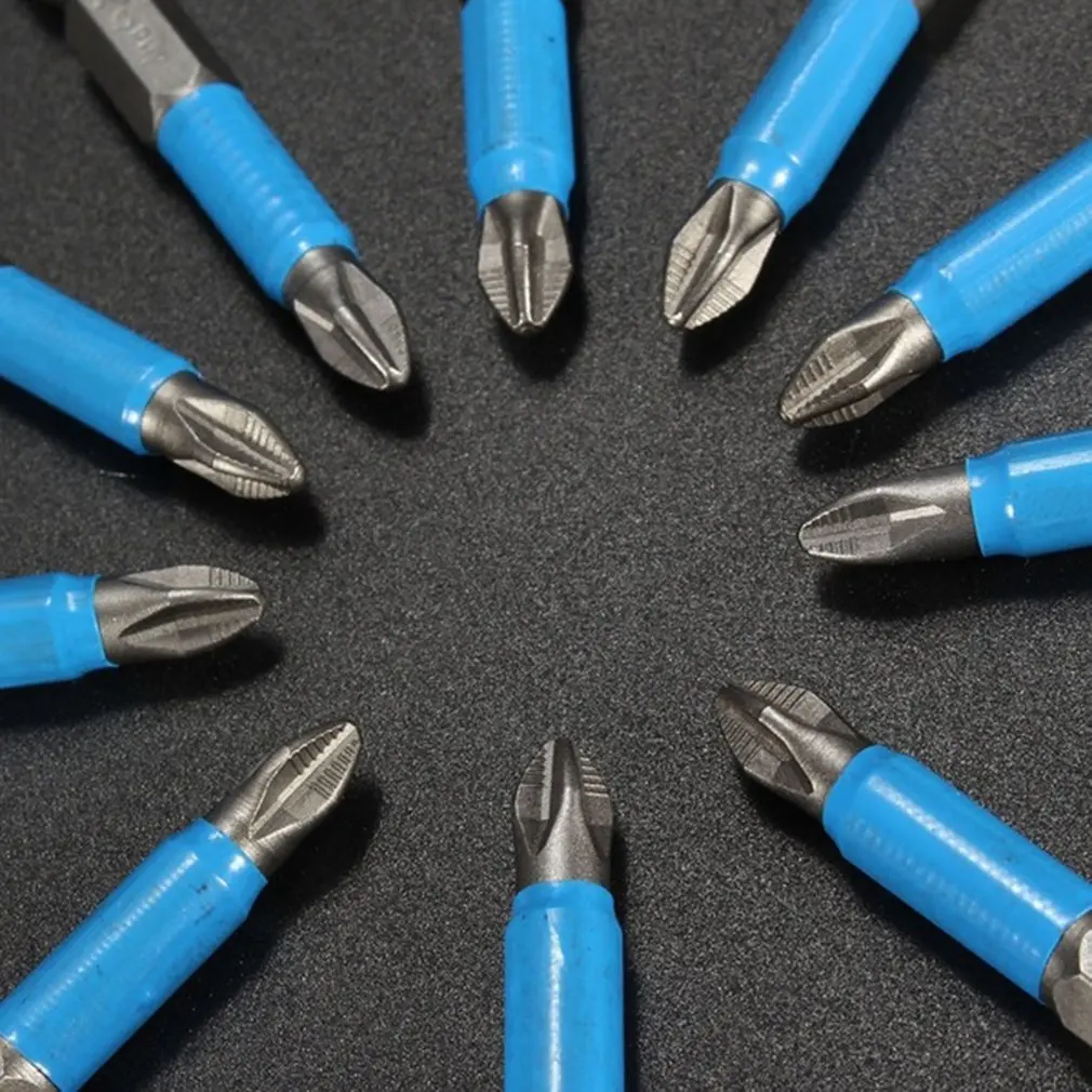 10PCS/SET 50MM Anti Slip Electric Hex Shank Magnetic 50mm PH2 Phillips Cross Head Screwdriver Bits Hand Tools | Инструменты